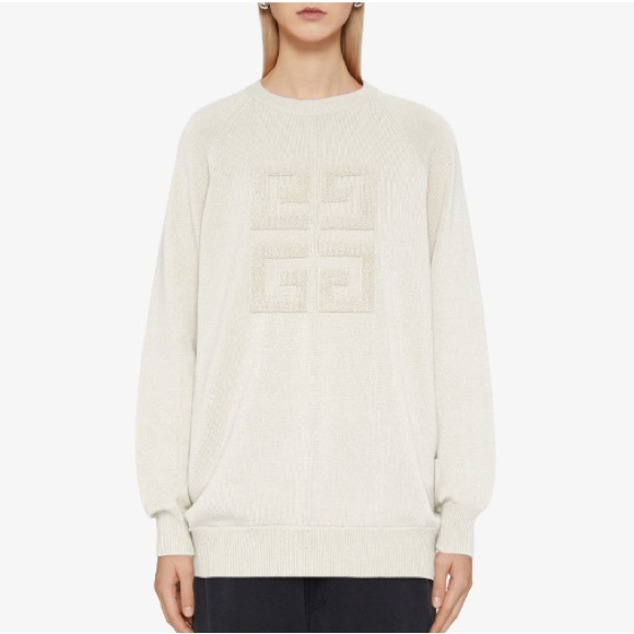 NWT Givenchy Monogram Cashmere Sweater in Ivory Size M - Picture 1 of 10